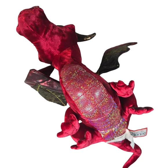 Douglas Red and Gold Dragon Plushie - Picture 8 of 10